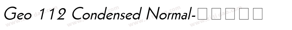 Geo 112 Condensed Normal字体转换